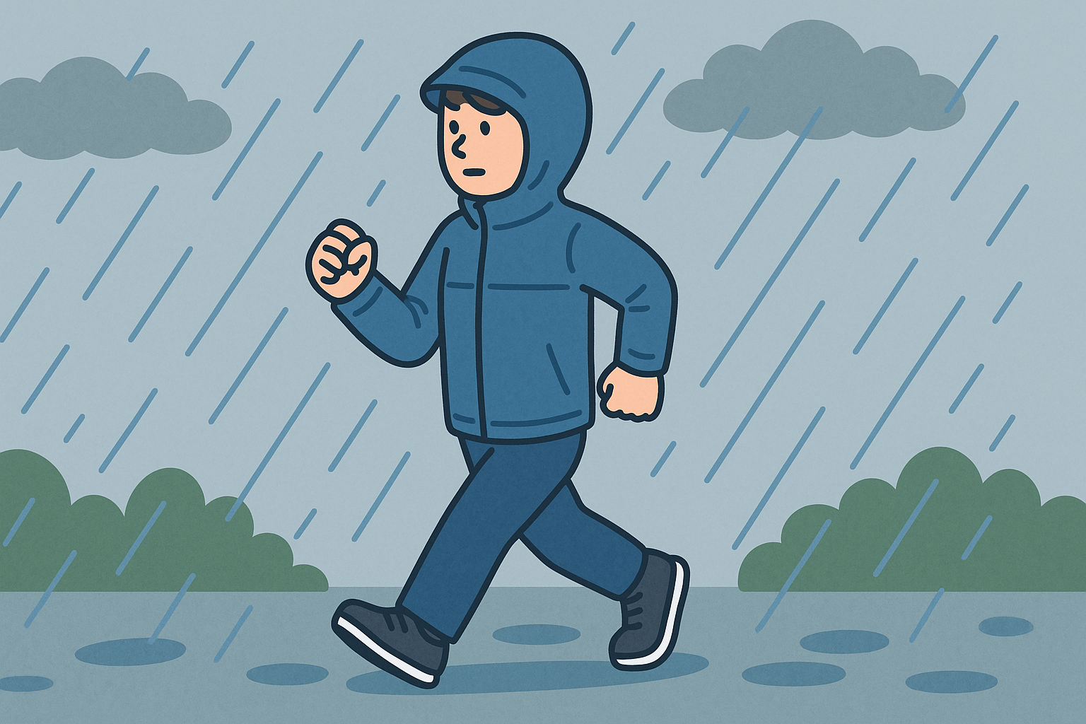 ウォーキング 雨の日