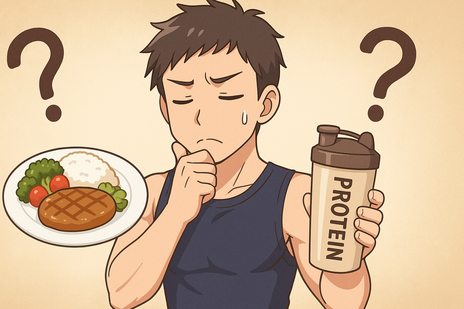 筋トレ後 食事 プロテイン どっち