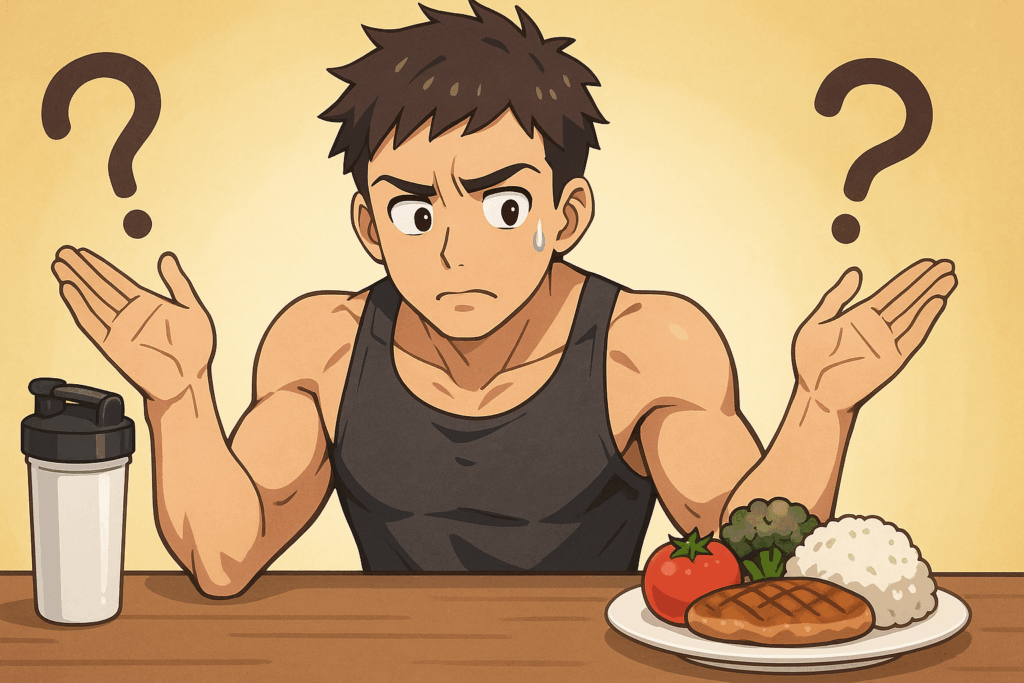筋トレ後 食事 プロテイン どっち