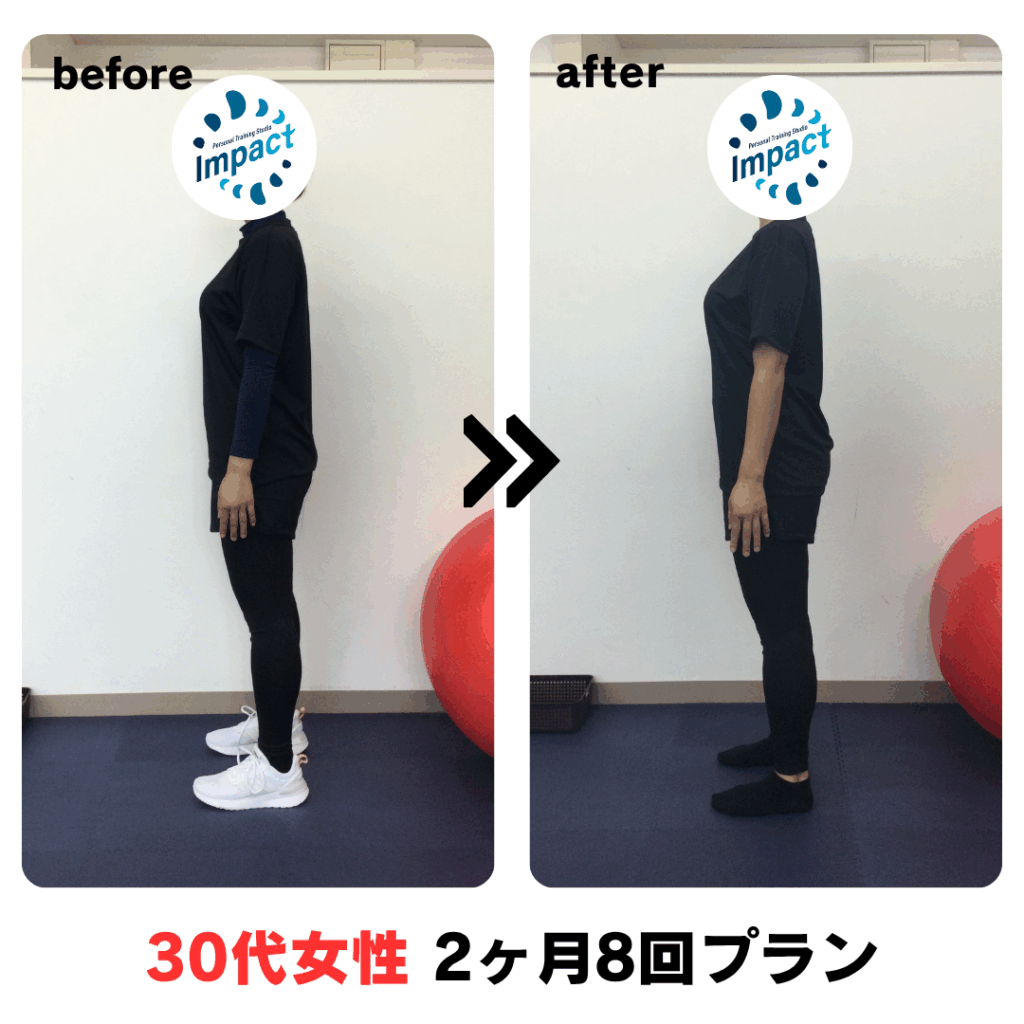 長野市パーソナルジムIMPACTビフォーアフター
