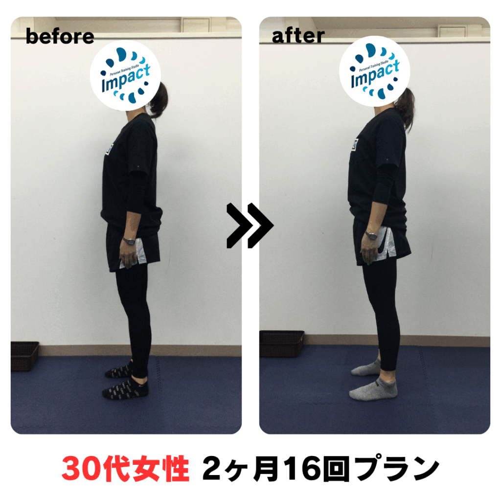 長野市パーソナルジムIMPACTビフォーアフター