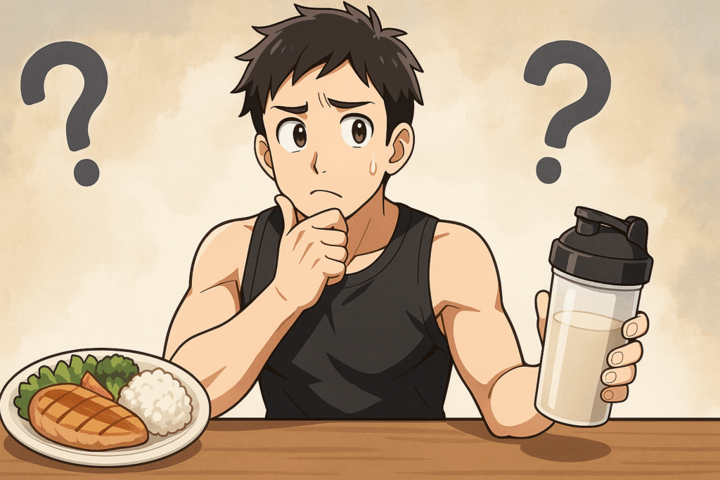 筋トレ後 食事 プロテイン どっち