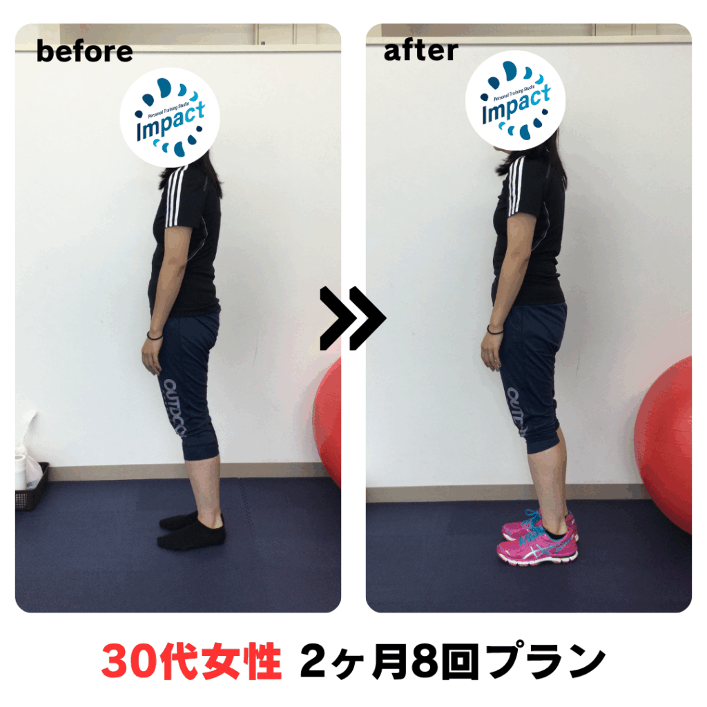 長野市パーソナルジムIMPACTビフォーアフター