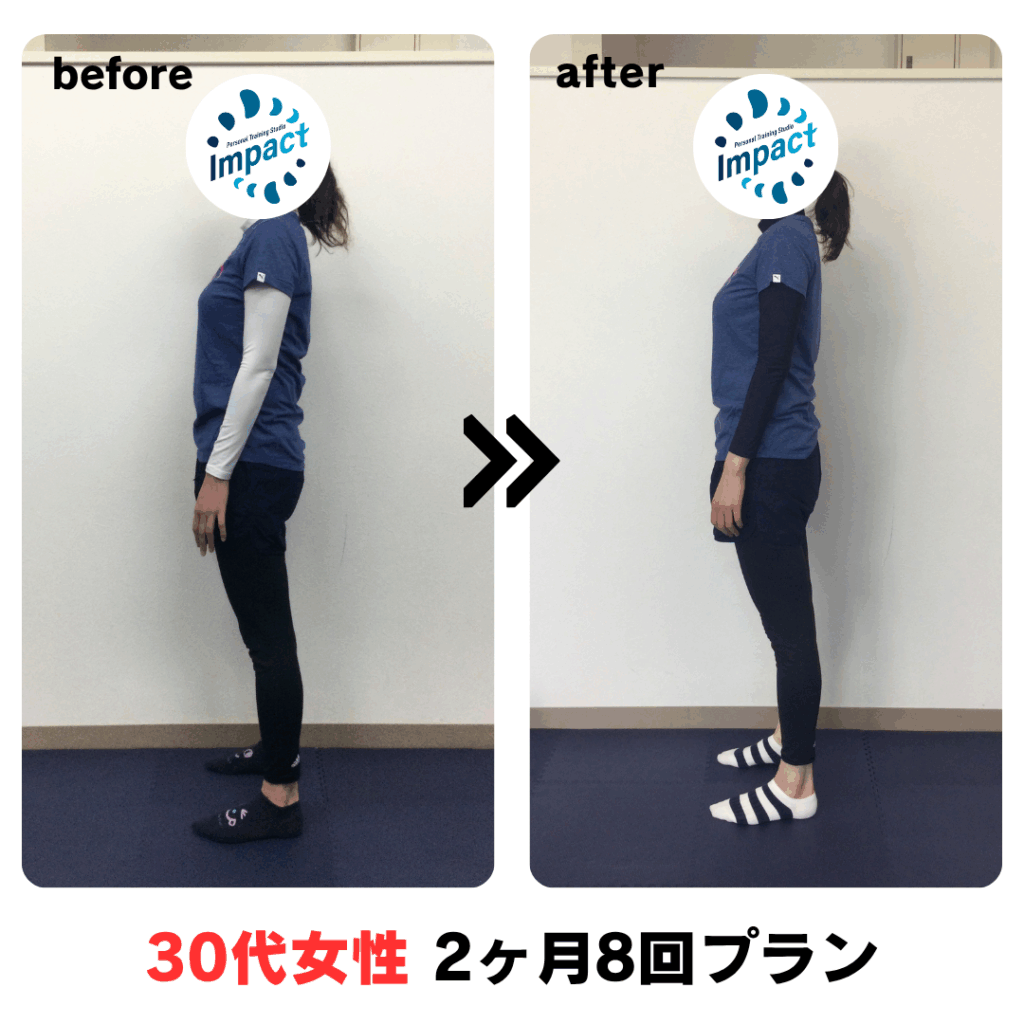 長野市パーソナルジムIMPACTビフォーアフター