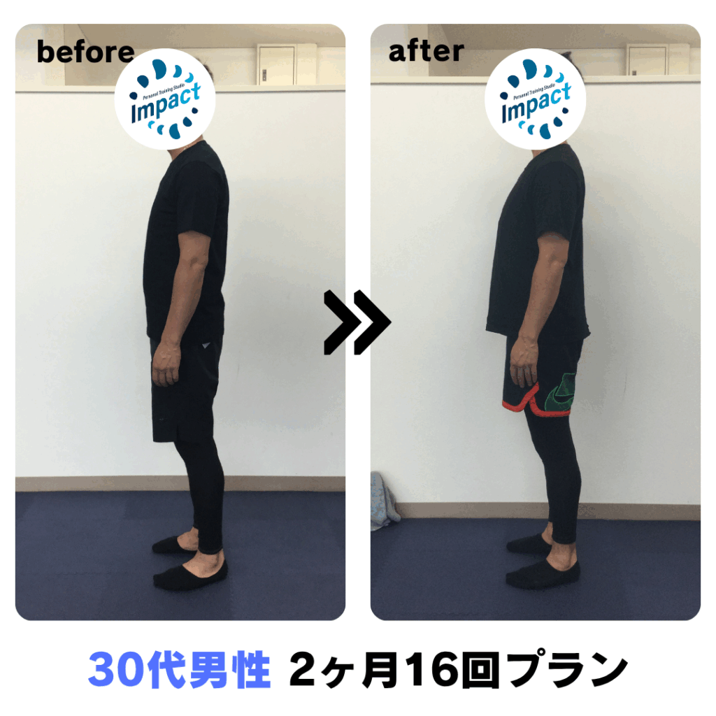 長野市パーソナルジムIMPACTビフォーアフター